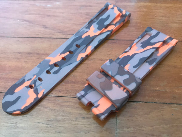 24mm Wetlands Camo rubber strap - StrapMeister