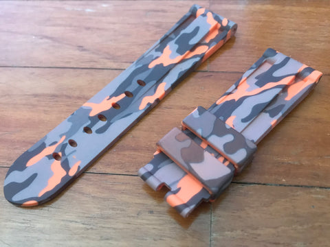 24mm Wetlands Camo rubber strap - StrapMeister