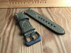 Panerai olive green cross stitch vintage strap-strapmeister - StrapMeister