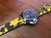 24mm Bumblebee Camo rubber strap - StrapMeister