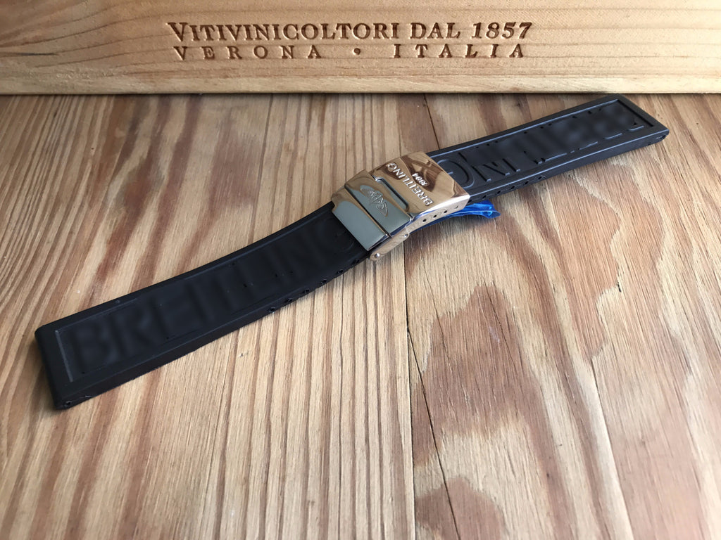 Best Cheap Breitling Black rubber strap - StrapMeister