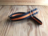 Orange stripe Zulu strap - StrapMeister