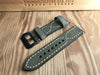 Panerai olive green cross stitch vintage strap-strapmeister - StrapMeister