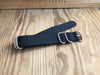 Zulu Black ballistic nylon strap /SS steel rings-Strapmeister - StrapMeister