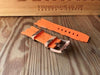 42mm cheap Audemars Piguet Orange camo rubber strap - StrapMeister