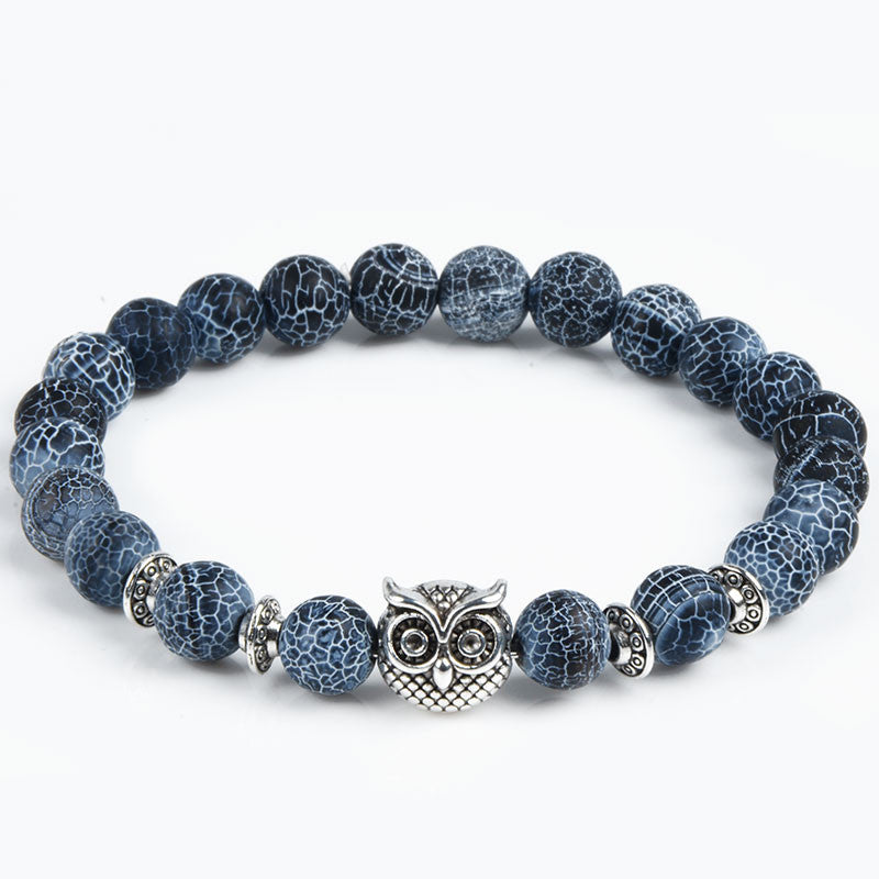 Owl Head Bracelet with Natural Stone - StrapMeister