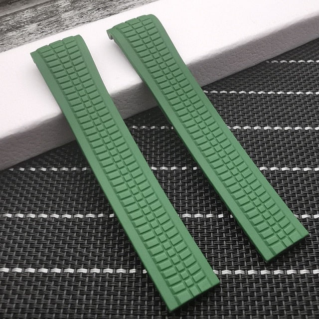 Green Patek Philippe Aquanaut best rubber strap - StrapMeister