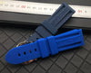 Panerai Blue & Grey Rubber strap free shipping - StrapMeister