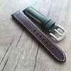 Green 20mm crazy horse leather strap - StrapMeister