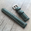 Green 20mm crazy horse leather strap - StrapMeister