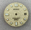 28.5mm C3 Green Luminous Gold Watch Dial with S Logo for NH35 Movement - StrapMeister