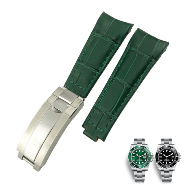 Leather Straps for Rolex Watches-green