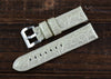 Beige Alligator grainned Leather Watch Strap 24/22mm - StrapMeister
