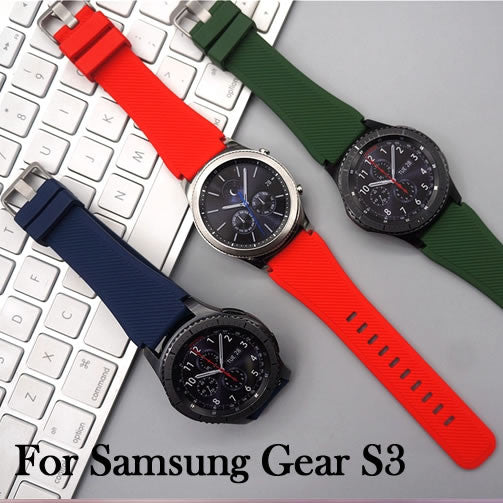 Cheap Samsung Gear S3 22mm rubber strap-strapmeister - StrapMeister