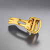 Gold Cartier Tank folding clasps-strapmeister - StrapMeister