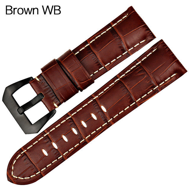 Panerai Crocodile Grained calf leather strap. - StrapMeister
