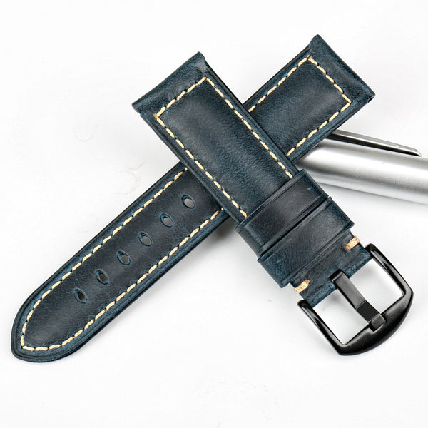 Tudor & Radiomir colored oiled vintage strap - StrapMeister