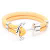 Anchor & Stingray yellow leather bracelet - StrapMeister