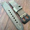 Handmade 20MM to 26MM Italian Grey Calfskin Strap - StrapMeister