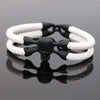 White stingray leather skull Bracelet - StrapMeister