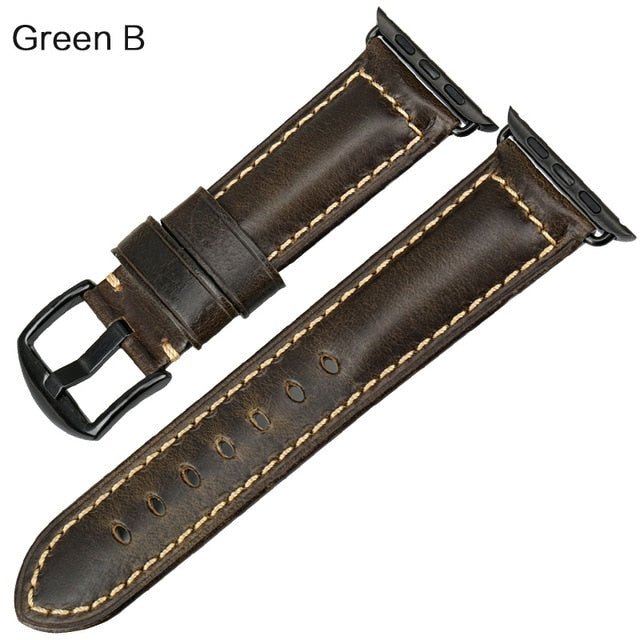 Oil Wax Leather Strap for Applewatch - StrapMeister