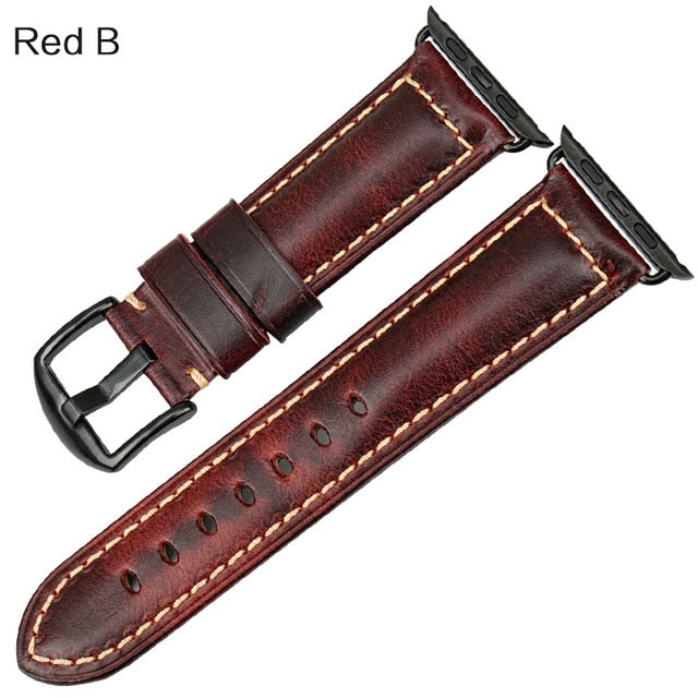 Oil Wax Leather Strap for Applewatch - StrapMeister