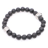 Lava Stone Beads with Stainless steel Skull Charms Bracelets - StrapMeister