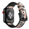 Apple watch leather strap with silicone base. - StrapMeister