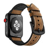 Apple watch leather strap with silicone base. - StrapMeister