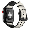 Apple watch leather strap with silicone base. - StrapMeister