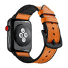 Apple watch leather strap with silicone base. - StrapMeister