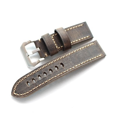 Panerai Vintage flat leather strap. - StrapMeister